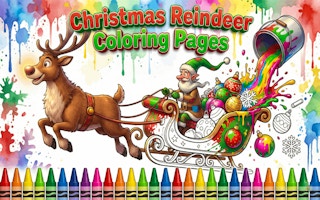 Christmas Reindeer Coloring Pages