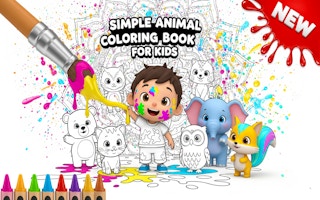 Simple Animal Coloring Book for Kids