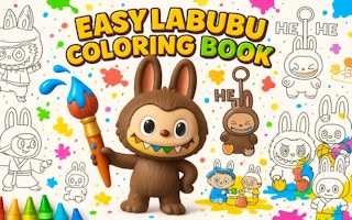Easy Labubu Coloring Book