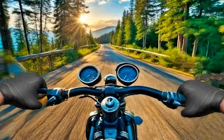 Motorcycle Racer. Road Mayhem