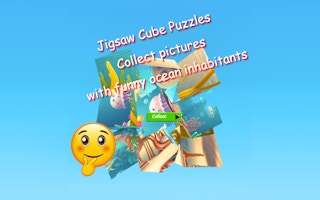 Jigsaw Cube Puzzles Collect Pictures of Funny Ocean Inhabitants