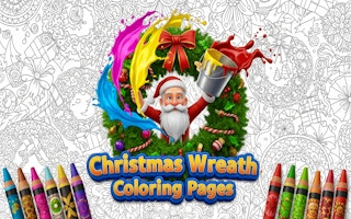Christmas Wreath Coloring Pages