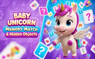 Baby Unicorn Memory Match & Hidden Objects